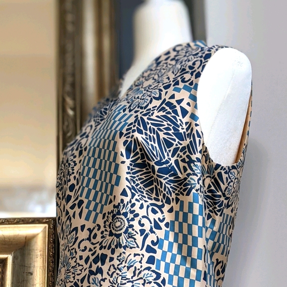 Couture Adrianna Papell 3Pc Cobalt Blue Silk Suit - Picture 5 of 13